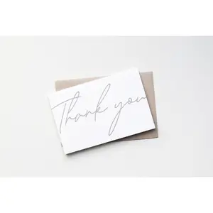 10 Pack Thank You Cards - Taupe