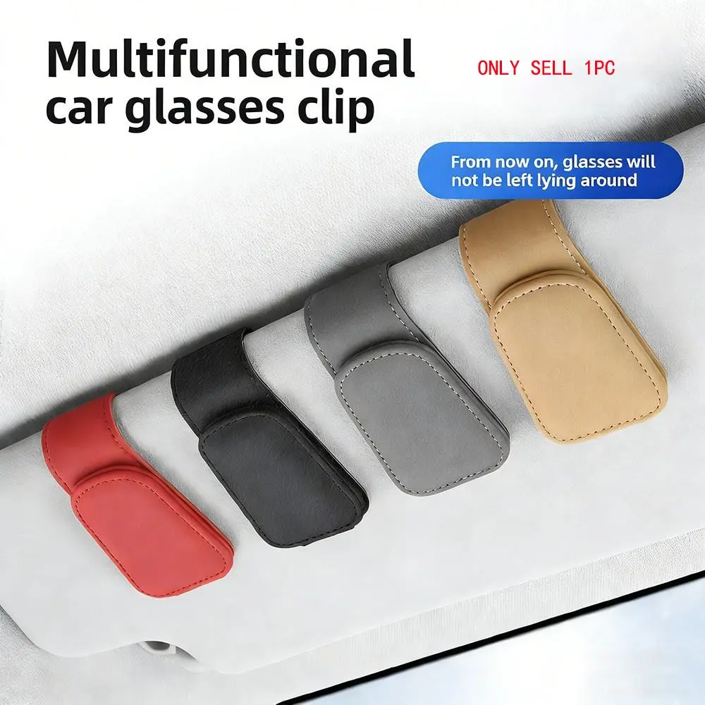 Magnetic Design Multifunctional Car Eyeglasses Holder, Auto Sunglass Clip, Sun Visor Storage Rack, Car Accessories, Car Organizers