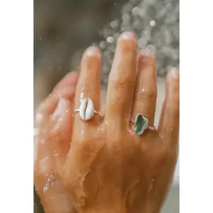 Sea Glass Ring - Green