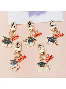 2026 Graduation Season Blessing Keychain, Alloy Oil-dripping Pendant, Graduation Gift, Exquisite Bag Pendant, Accessories