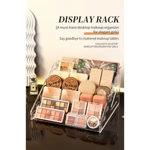Transparent Acrylic Display Rack, Multi-Layer Storage Shelf, Handmade Blind Box Perfume Cosmetics Desktop Organizer, Style High Aesthetic
