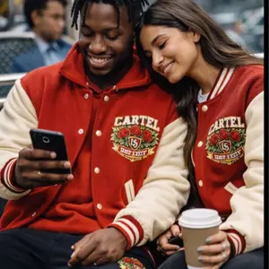 thee authentic Members Only Cartel Society Varsity Jacket