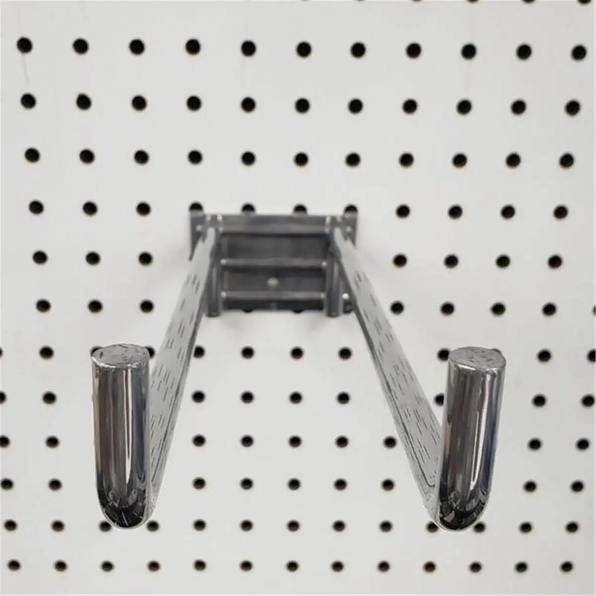 212 MAIN 12 in. Double Peg Hook - Chrome & Silver Wall-Mountable Hook with Label Holder, Room Organization Products (Pack of 5)