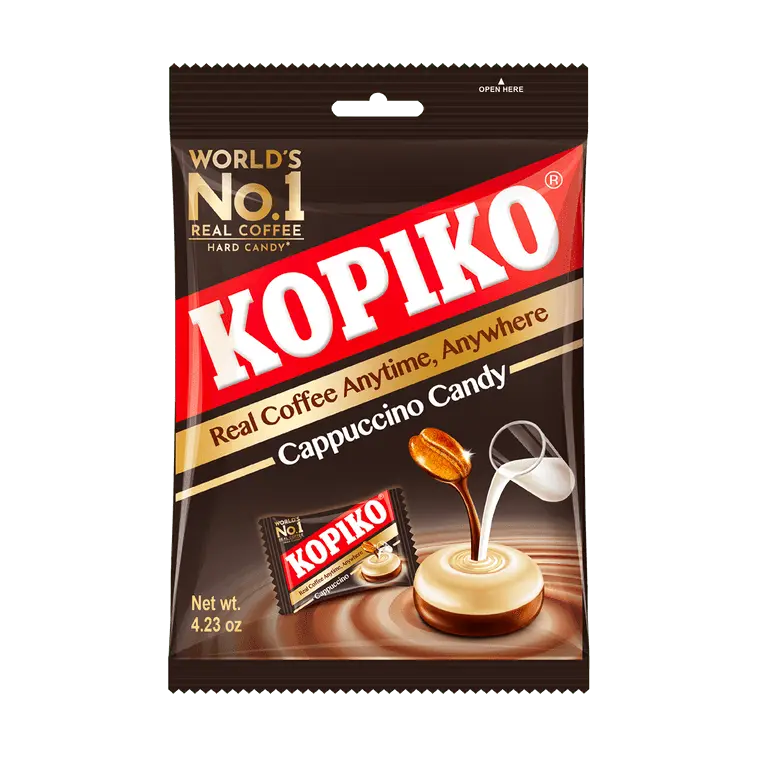 Kopiko Creamy Milk Sweet Cappuccino Coffee Candy, 120g Snack Treat