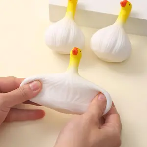 Simulation Garlic Duck Squishy Toy TPR Flour Filled Slow Rise Stress Relief ASMR Fidget Toy Kawaii Desk Decor Home Office Party Gift Viral TikTok Kids Adults