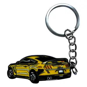 Ford Mustang Zinc Alloy Keychain, Rotating Hook Car Key Accessory for Mustang Owners 1994–2025, For Muscle Car Enthusiasts & Ford Fans, Sleek Automotive Gift for Daily Carry