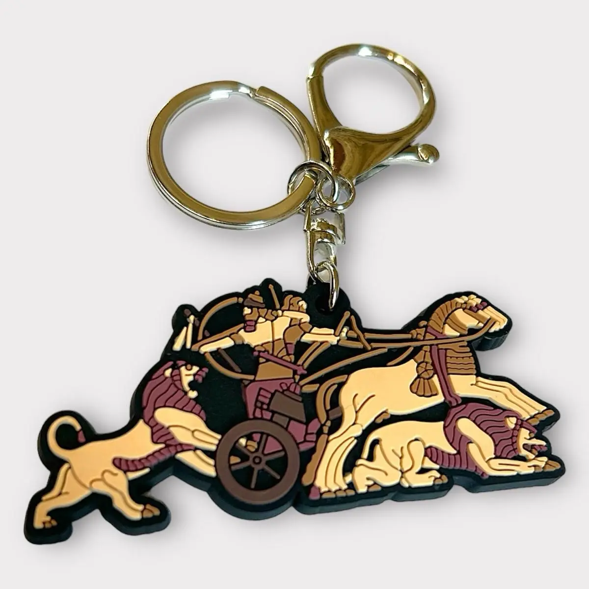 Ashurnasirpal II Lion Hunt keychain