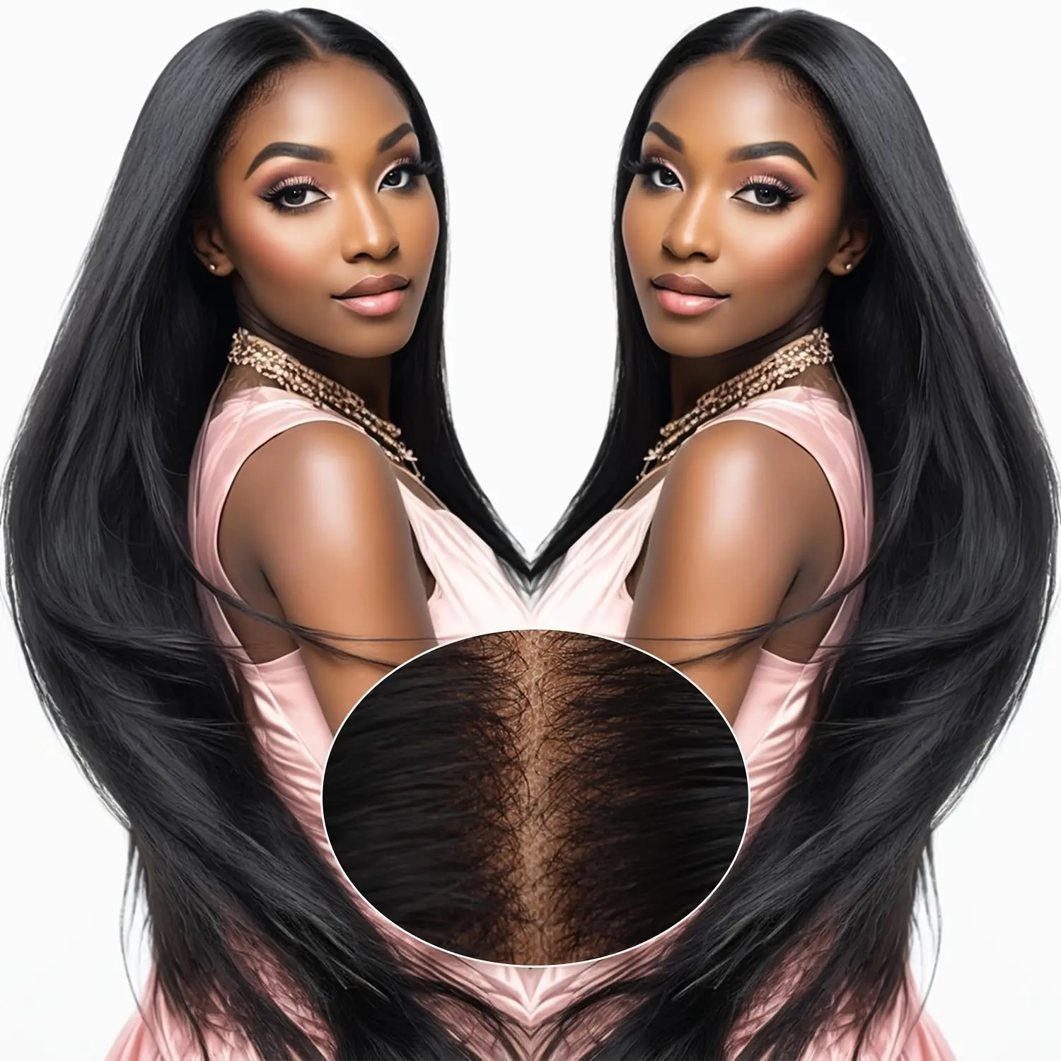Glueless Wigs Human Hair Pre Plucked  5x5 Straight Wigs Human Hair 180% Density Wear and Go Glueless Wigs Human Hair