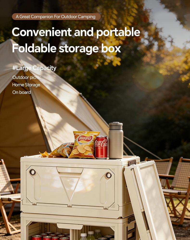 Miaoli 1PC Stackable Outdoor Multi-Purpose Storage Box - Durable, Portable Container for Camping Gear, Camping Accessories