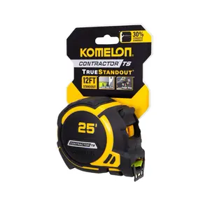 Komelon Contractor TS 25ft Measuring Tape TrueStandout 12FT Standout Precision Measurement Tool