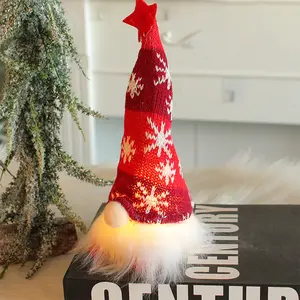 Christmas Gnome Plush Decorations with Light