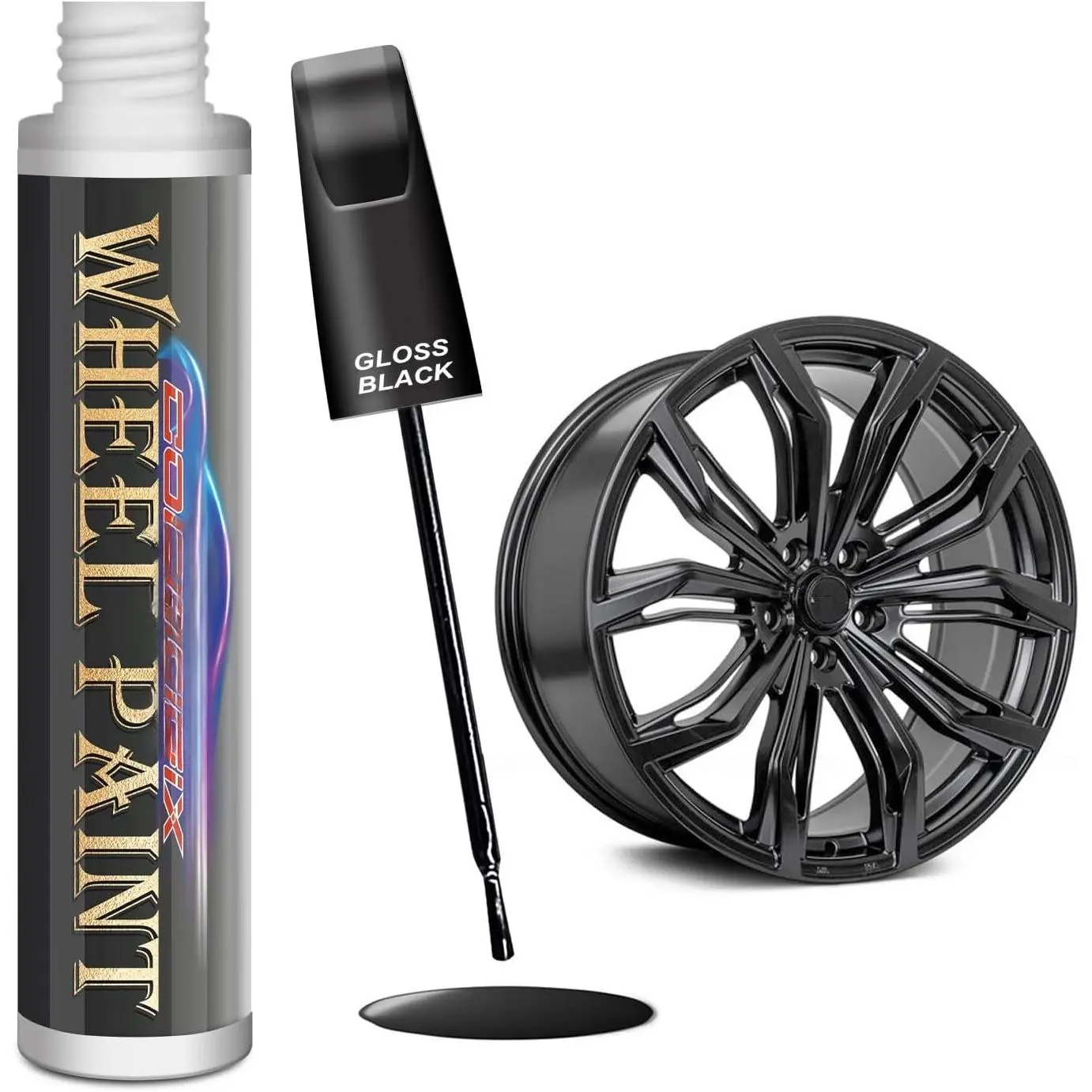 Gloss Black Rim Touch Up Paint, Rim Paint for Wheel. Black Rim Paint ...