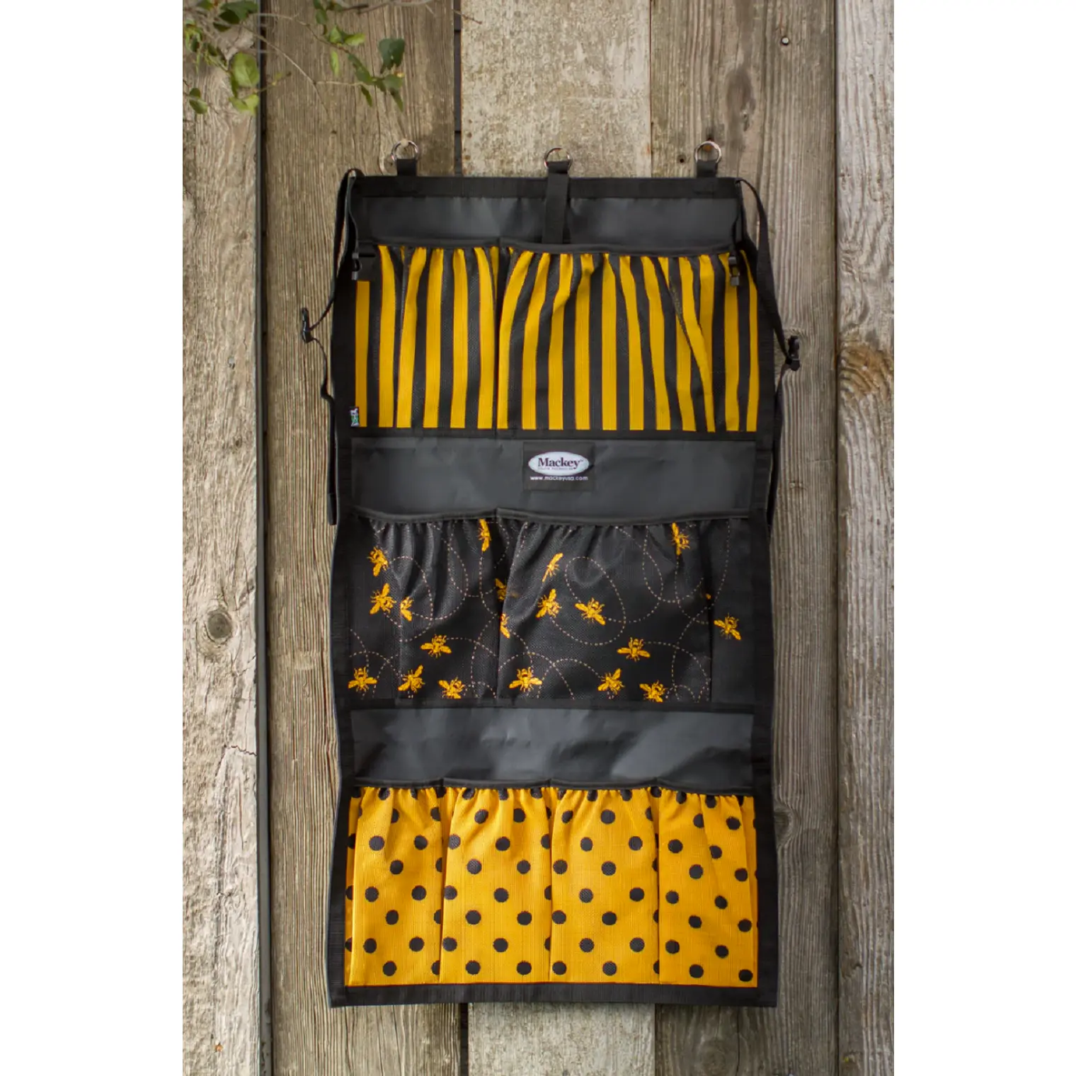 Mackey, Inc. Hanging Equine Tack Organizer - 23" x 40.8" Durable Mesh Trailer & Stable Storage