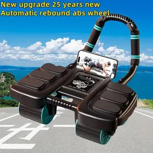 Unisex Four-Wheel Abdominal Roller - Automatic Rebound,Core Strength Training, Body Coordination,Indoor and Outdoor Use