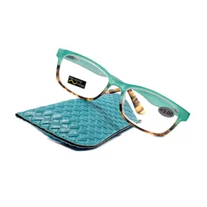 Desiree, (Premium) Women Reading Glasses, High End Reader, Magnifying, Square Style (Green Tortoise Brown) Optical Frame. NY Fifth Avenue Gift Mum Power Distortion Free Lenses