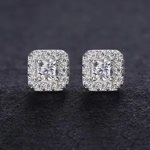 【#E192】UCCIYO  Moissanite Earrings For Women Stud Earring Men Hip Hop Jewelry Couple daily wear gift party jewelry valentine anniversary engagement tiktokshopspringglowup