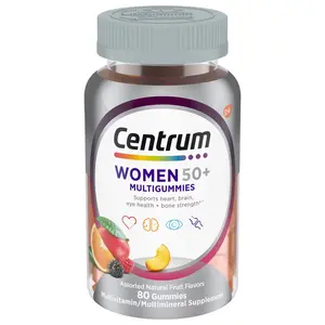 Centrum Women 50+ Multi Gummy - 80ct: NSF Certified, Unflavored, Multivitamins