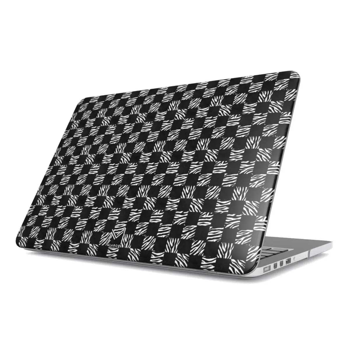 Checkered Black & White MacBook Hard Case – Snap-On Shell