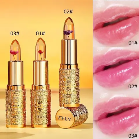 Color-Changing Plumping Oil Lip Glaze Stick - Lip Care Cosmetic, Hydrating, Long Lasting, Glossy, Easy to Use, Daily Wear, Suitable for All Skin Types (02# Night Rose, 03# Fu Li's Love)
