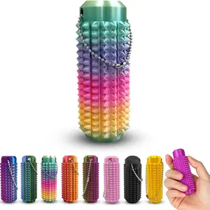 Little Ouchies Spiky Fidget Toy Keychain – Sensory Stress Relief, Anxiety & ADHD Support, Tactile Calming Spinner for Focus, Fidgeting, School, Office & Travel (1PC)