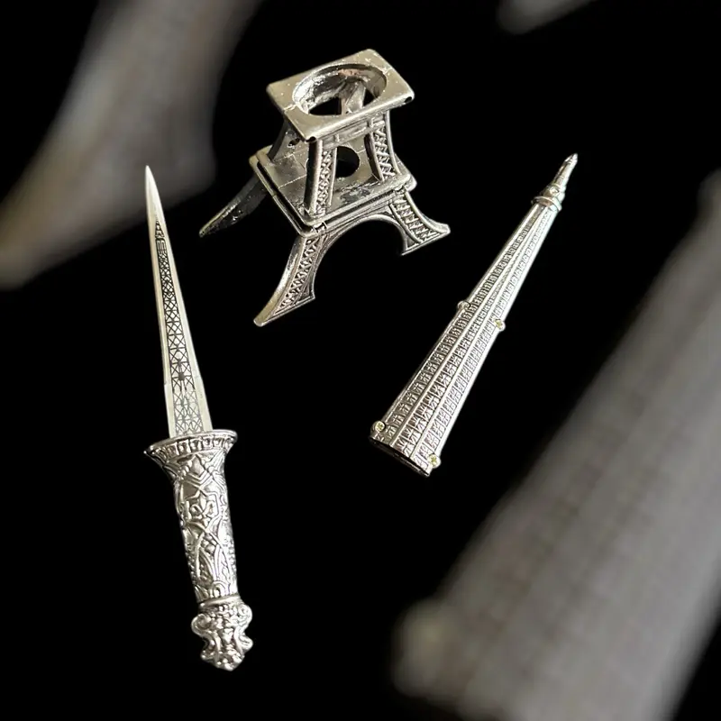 Eiffel Tower Hidden Dagger - Decorative Mini Sword with Unique Design and Intricate Details