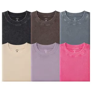 MIDMX Women's Vintage Distressed Solid Color Cotton Tee  Soft Streetwear Top for Unisex Trendy Casual Spring Summer Essential TikTok Viral Fashion