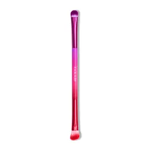 F.A.R.A.H® EYE SHADER & CONTOURED SHADER Dual-Ended Brush with Vegan Bristles & Brass Ferrule for Precision Shading & Blending