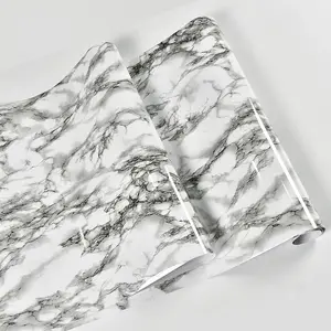 Marble Pattern Self-adhesive Wallpaper, Waterproof & Oil-proof Wall Sticker, Decorative Wall Paper for Home Kitchen & Bathroom