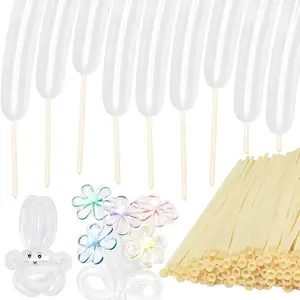 100Pcs Clear 260 Balloons, Long Balloon for Tying Balloon Arch, Long Skinny Clear Balloons for Twisting Ballons Animal balloons Birthday Party Wedding Festival Decorations