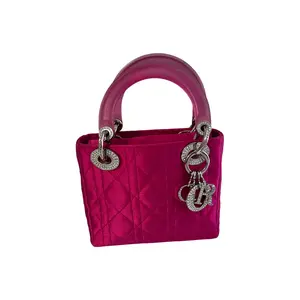 Pre-owned Dior Satin Tote Bags Pink Mini Tote Bag Very Good Condition with Minor Wear