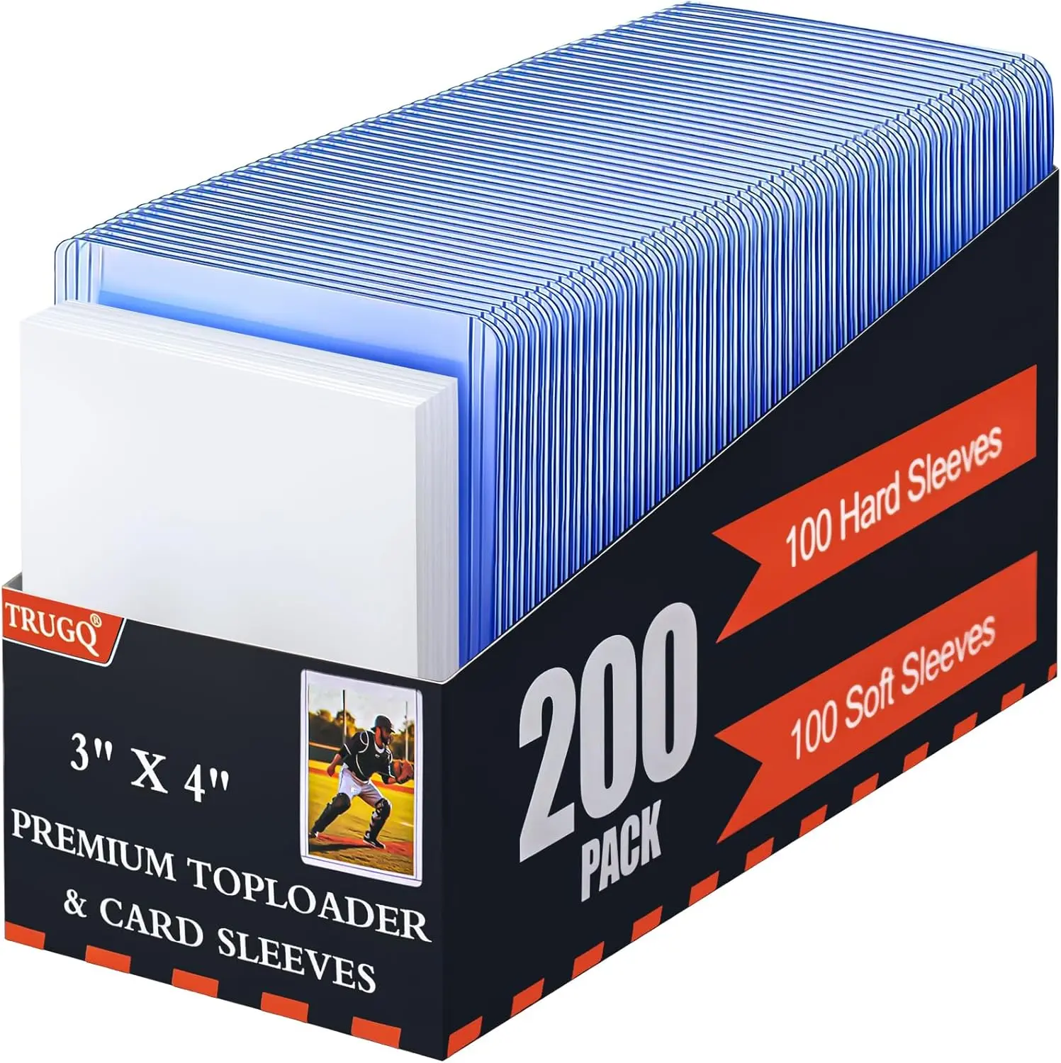 200 Card Sleeves Toploads for Cards,3" x 4" Baseball Card Protectors,Premium Standard Size Trading Hard Plastic Card Holder for Sports Football Cards(100 Hard Protectors +100 Soft Sleeves) - TikTok Shop 200 Card Sleeves Toploads for Cards,3" x 4" Baseball Card Protectors,Premium Standard Size Trading Hard Plastic Card Holder for Sports Football Cards(100 Hard Protectors +100 Soft Sleeves) - TikTok Shop