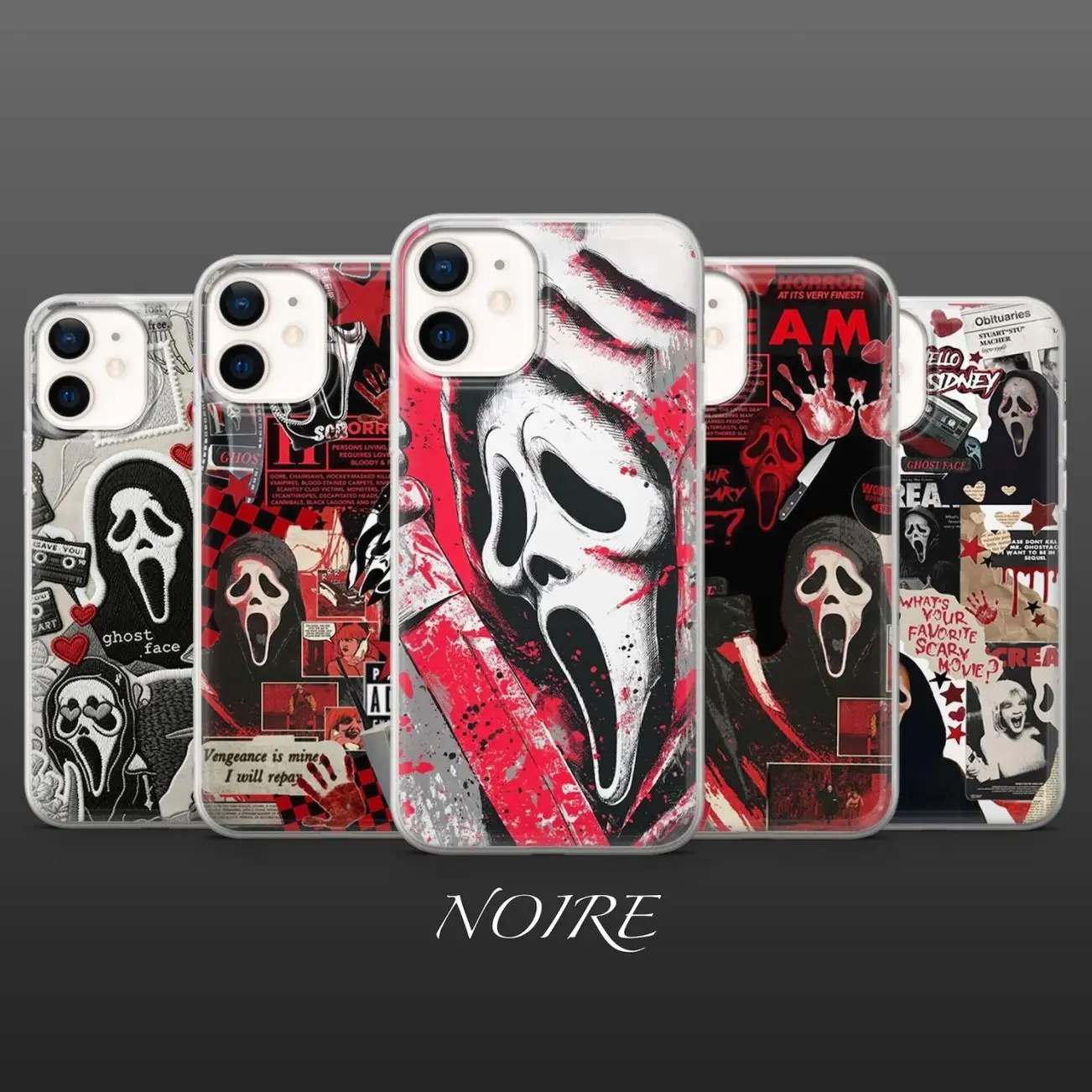 Scream Phone Case Horror Scary Movie Ghostface Compatible with iPhone X, 11, 12, 13, 14, 15, 16, 17 & Samsung