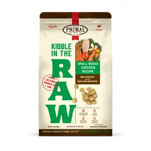 Kibble in the Raw Dog Food - Small Breed Chicken Recipe