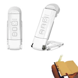 USB Rechargeable Book Light, Portable Clip-on Book Light, Eye Protection Reading Light, Mini LED Card Book Light for Home Office, Smartphones