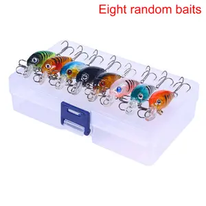 8pcs Crankbait Minnow Lure Set, Floating Fishing Lures Artificial Lure Surface Lure