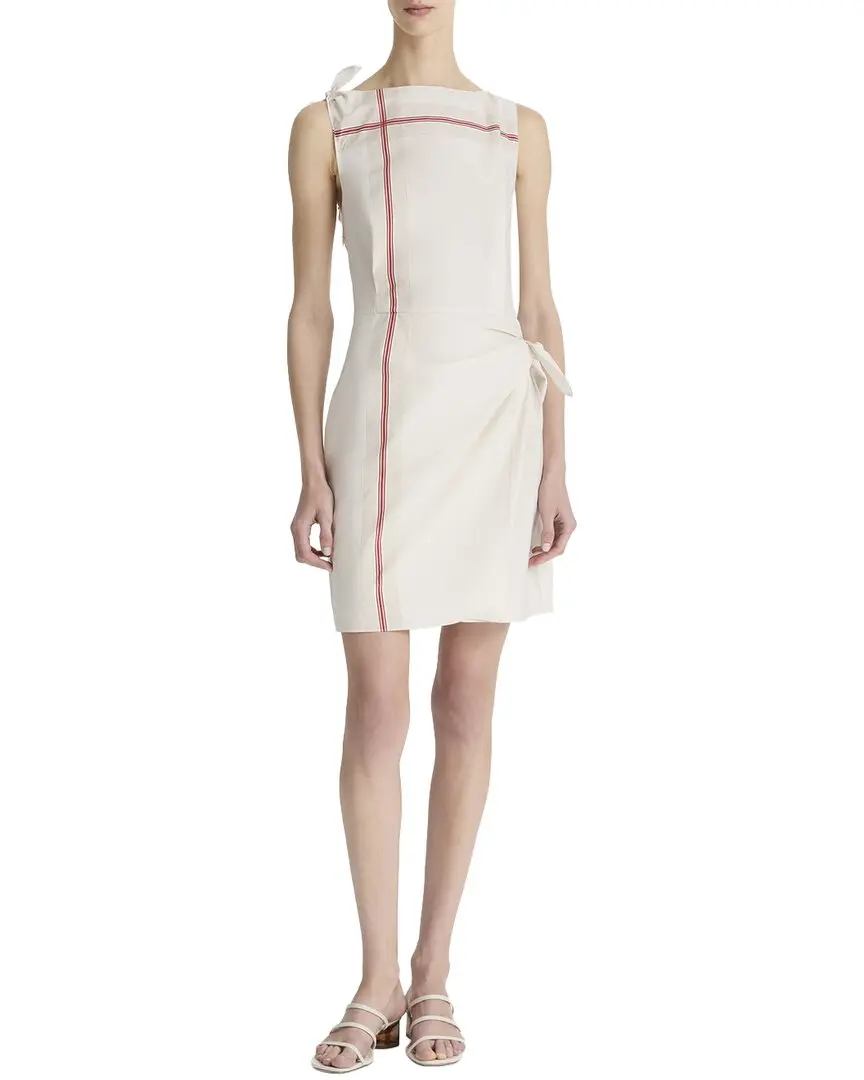 Vince Handkerchief Stripe Wrap Dress