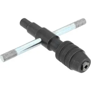 Made in USA T Handle Tap Wrench - 1/4 to 1/2 inch Tap Capacity, 4 inches Overall Length, Model TW-1/4-1/2
