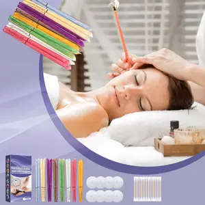 TrveRelief Natural Ear Candling Kit -Honey Beeswax EarCandle Set for Gentle Wax Cleaning, Relaxing Ear Care &Stress Relief at Home