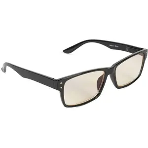 Inner Vision Eye Strain Relief Computer Screen Reading Glasses w/Case - Anti Blue Light, Anti Glare, Scratch Resistant, & Spring Hinges - Unisex, (4.0 x Magnification), Black