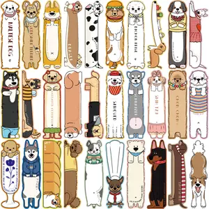 30 cartoon reading puppy series simple notebook artistic creative materials for Instagram reading paper bookmarks that can be DIY'd