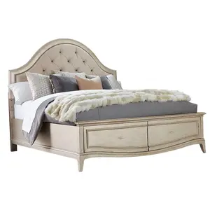 A.R.T. Furniture Starlite Queen Upholstered Panel Bed with Storage In Silver 406165-2227S2