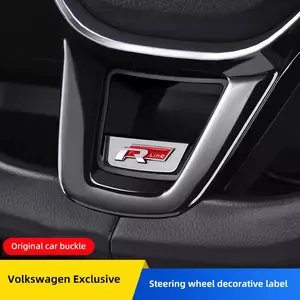 Rline R Logo Car Steering Wheel Sticker Accessories For Volkswagen Polo GTI Golf Passat Jetta Santana Scirocco Tiguan Artcon CC