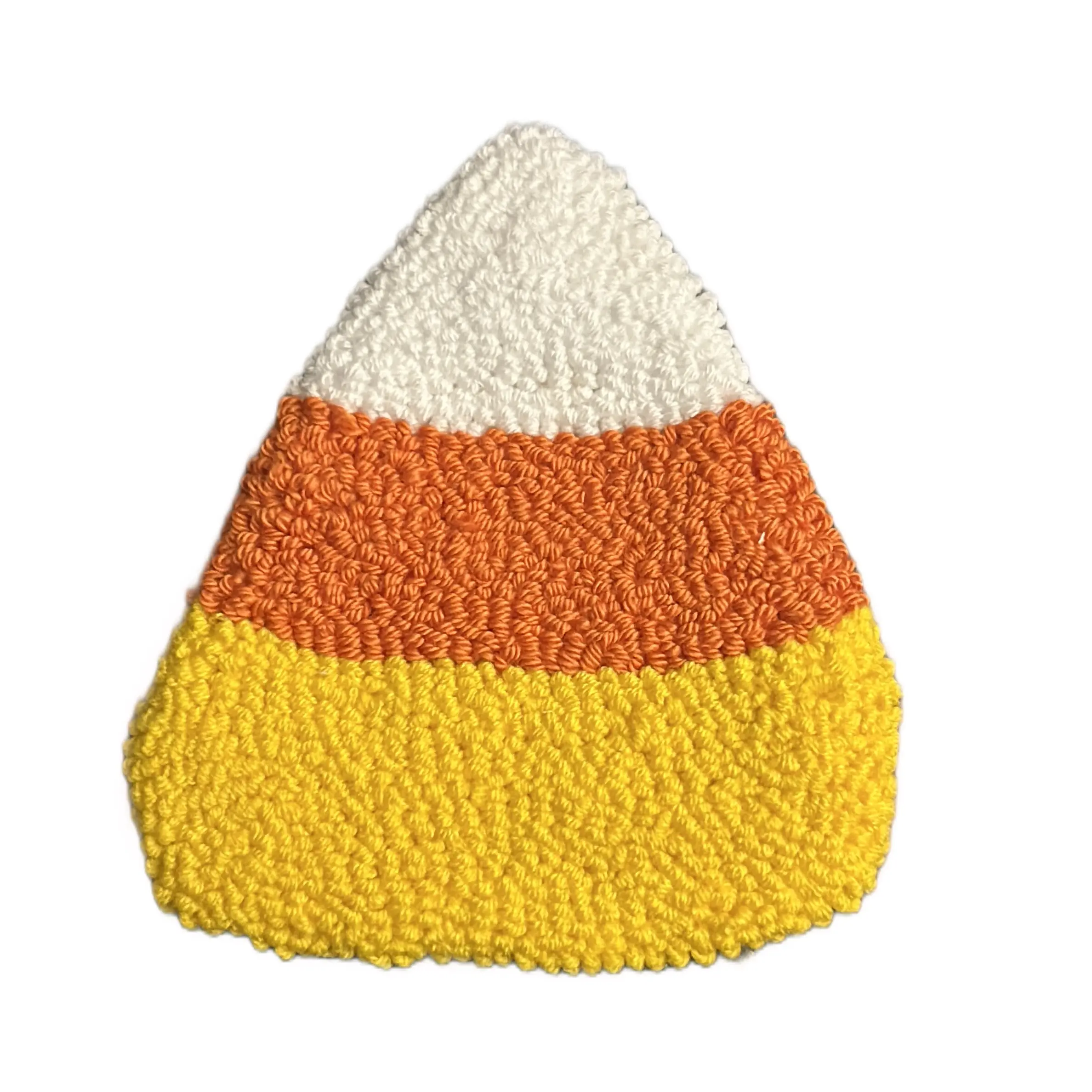 Giant Candy Corn Punch Needle Coaster - Perfect for Tableware
