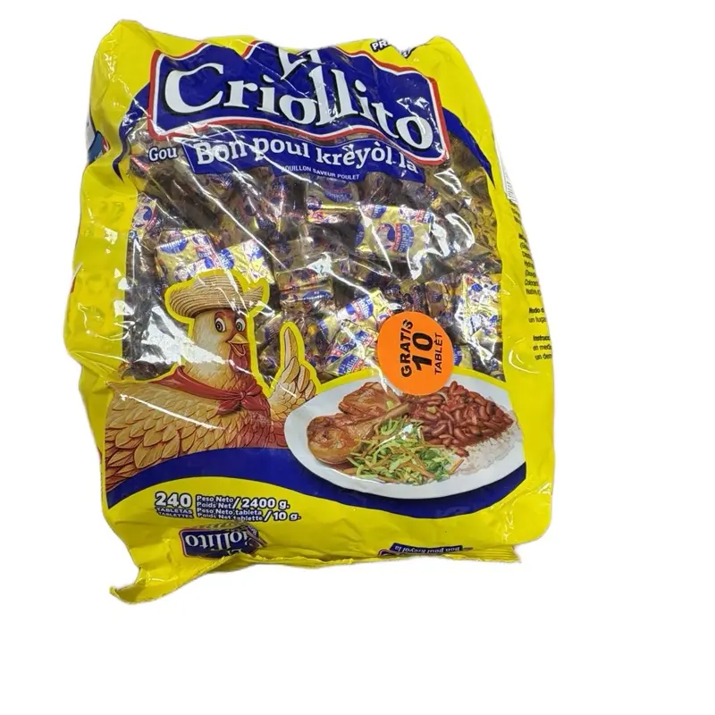 El Criollito Chicken Bouillon Tablets Gou Bon Poul Kreyol 250 Tablets MAGI CRIOLLITO Spice for Authentic Flavor