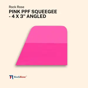 Pink PPF Squeegee Angled Film Application Tool for Bubble-Free, Professional Finishes - Compact and Efficient Vinyl Wrapping Squeegee (2 Units) Window Cleaning