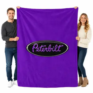 Truck enthusiast purple blanket, soft patchwork bedroom blanket, cute and fun room decor flannel blanket, suitable for beds and sofas, a holiday gift for Thanksgiving, Father's Day, Children's Day, and family and children.