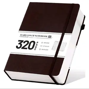 CAGIE B5 Journal Notebook for Men Women 320 Pages 100 Gsm Paper Vintage Journaling Notebooks A5 Hardcover Leather Journals for Writing Travel Work Note Taking Diary, 7.6x10 In, Dark Brown