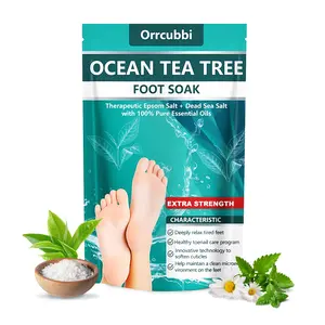Ocean Tea Tree Oil and Epsom Salt Foot Bath - Relaxing Foot Spa that Softens Calluses, Smooths Skin, Balances Odor, Nourishes Nails, and Soothes Tired Feet