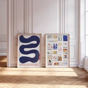 Japanese Set of 2 Prints, Vintage Matchbox Wall Art, Retro Gallery Wall Set, Trendy Art Print, Asian Gallery Decor