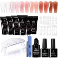 Clear Nude Brown 6 Colors Poly Gel Starter Kit